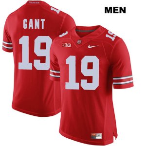 Men's NCAA Ohio State Buckeyes Dallas Gant #19 College Stitched Authentic Nike Red Football Jersey UE20O78VY